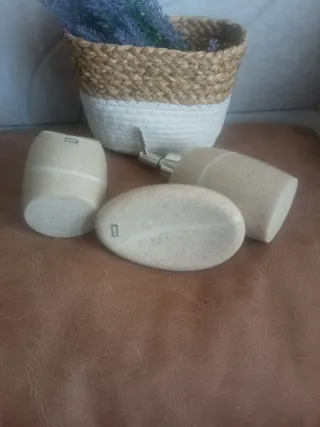 Set Baño Cerámica Piedra Nuevo