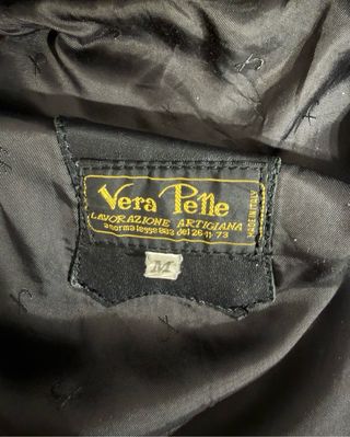 Giacca Uomo Vera Pelle Nera Taglia M