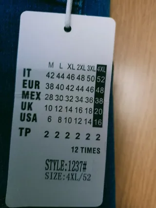 Pantalón vaquero nuevo Donna mujer talla 48 (4XL)