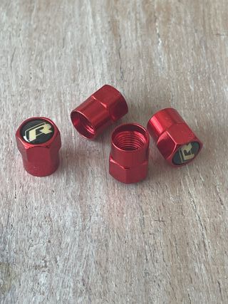 4 Tapones Válvula RLine Volkswagen Rojo