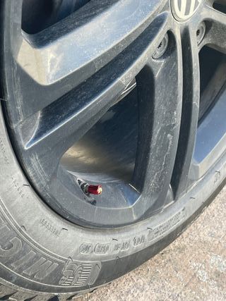 4 Tapones Válvula RLine Volkswagen Rojo