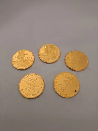 Lote 5 Medallas Olímpicas Oro