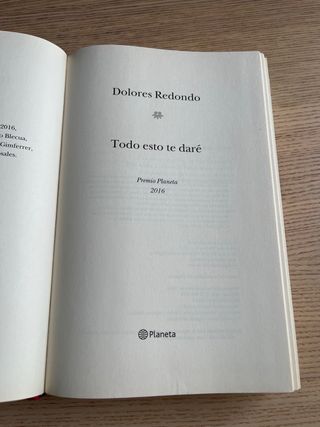 Todo esto te daré. Premio Planeta 2016