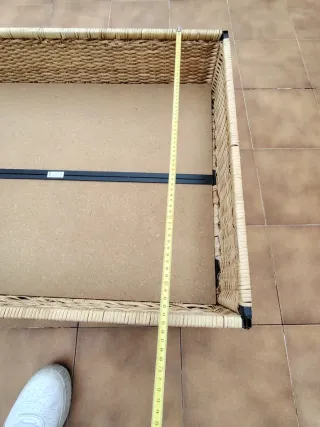 Cesta bajo cama mimbre