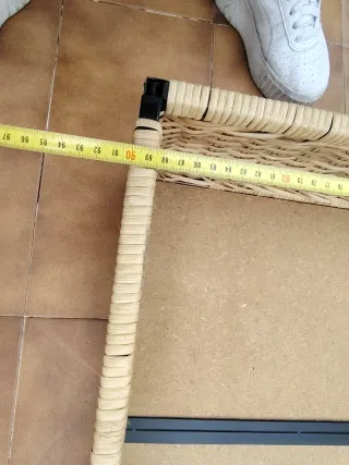 Cesta bajo cama mimbre