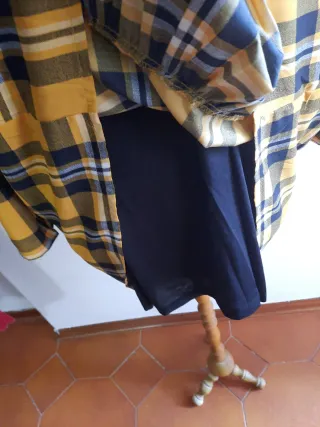 Vestito a quadri con fondo a voilan