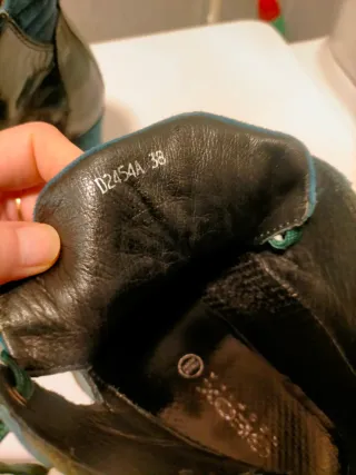 Botines Geox cuña verde/petróleo