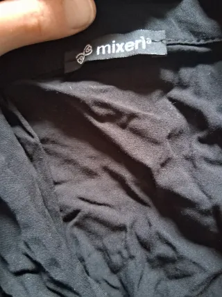 Mono negro largo sin mangas escote cruzado