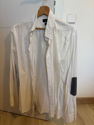 Camisa blanca cuello mao talla M