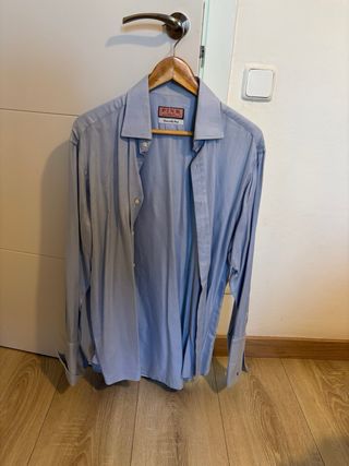 Camisa blanca cuello mao talla M