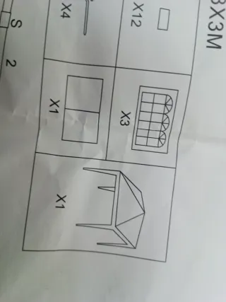 Tienda de playa 3x3 azul