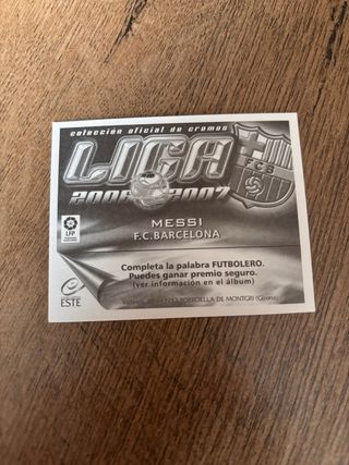 Cromo Messi Liga Este FC Barcelona 06/07