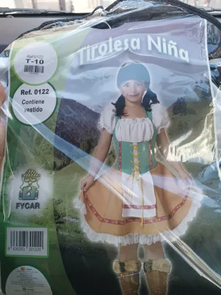 Disfraz Tirolesa Niña T-10 talla pequeño