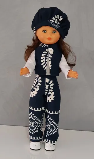 Ropa Nancy Conjunto Azul y Blanco