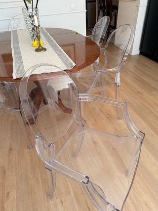 6 Sillas Comedor Acrílicas Transparentes