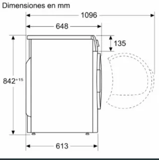 Secadora  Balay 3SB288BE 8 kg bomba calor