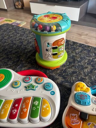 Pack 3 Juguetes Bebé: Piano, Rodillo y Más