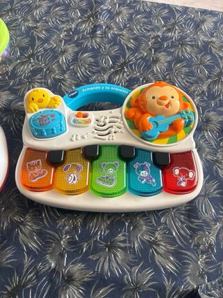 Pack 3 Juguetes Bebé: Piano, Rodillo y Más