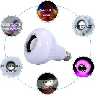 Bombilla LED Multicolor Bluetooth con altavoz