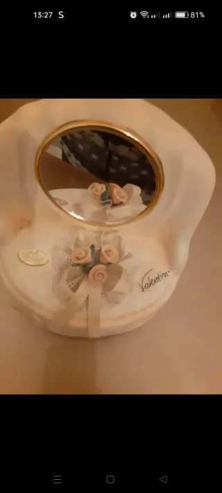 Portagioie vintage con specchio