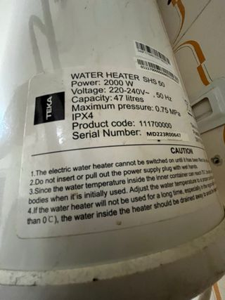 Termo eléctrico Teka 47L