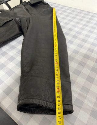 Giacca uomo vera pelle nera taglia 54