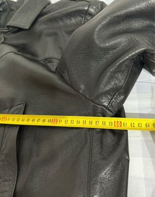 Giacca uomo vera pelle nera taglia 54