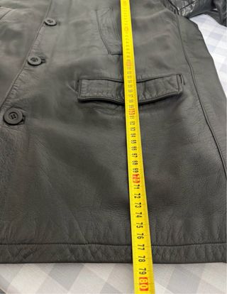 Giacca uomo vera pelle nera taglia 54