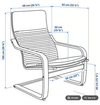 Sillón y reposapiés IKEA POÄNG