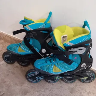 Lote Patines en Línea Azul y Amarillo