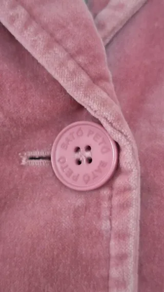 Americana terciopelo rosa Bató Petó T.38 forro flo