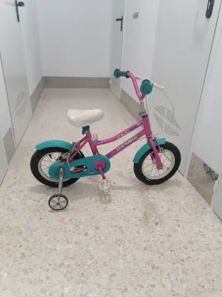 Bicicleta niña TOPBIKE rosa y turquesa