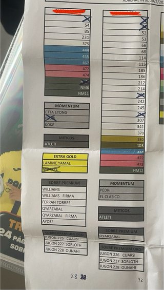 Cambio - Cromos Adrenalyn XL 2025/2026