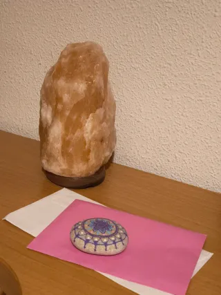 Piedra Mandala Artesanal Morada
