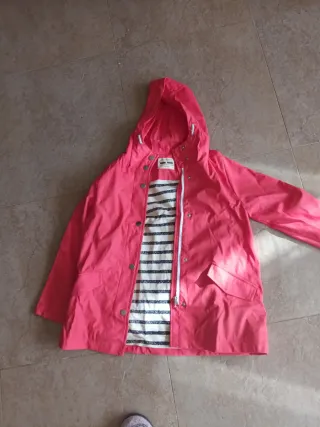 Chubasquero niña rosa rayas