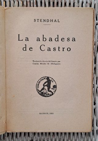 "La abadesa de Castro" Stendhal