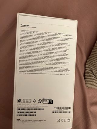 Caja iPhone 15 Plus Azul Vacía