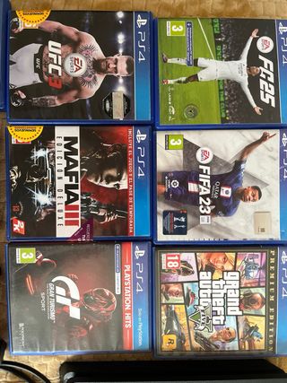 PS4 (PlayStation 4) Negra + 7 Juegos