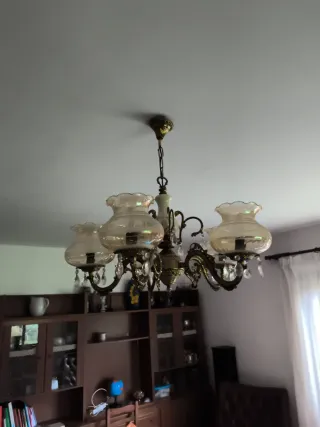 Lámpara de techo vintage dorada