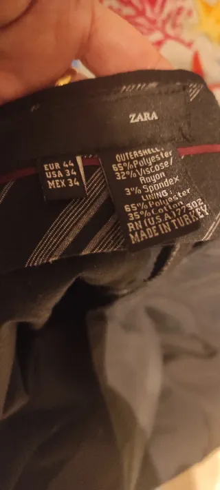 Pantalón de vestir Zara negro hombre