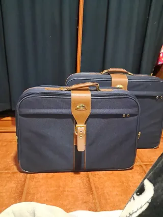 Juego Maletas Samsonite Azul y Marrón