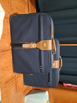 Juego Maletas Samsonite Azul y Marrón