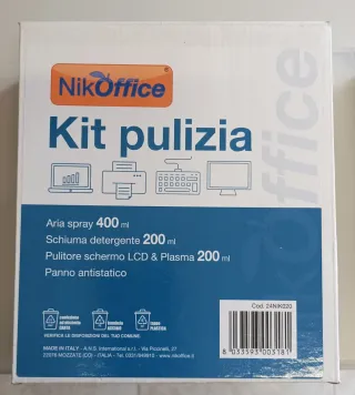 Kit pulizia NikOffice per dispositivi elettronici