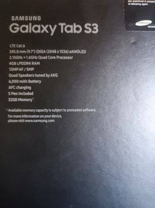 Samsung Tab S3 SM-T825 Plata