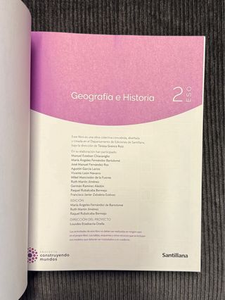 Libro Geografía e Historia 2 ESO Santillana