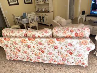 Sofá IKEA Ektorp -  Kilanda Beige - Funda floreada