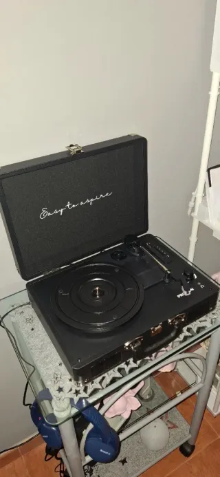 Tocadiscos Negro Vintage