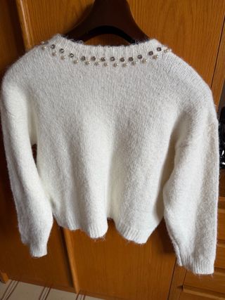 Cardigan donna bianco perla taglia L
