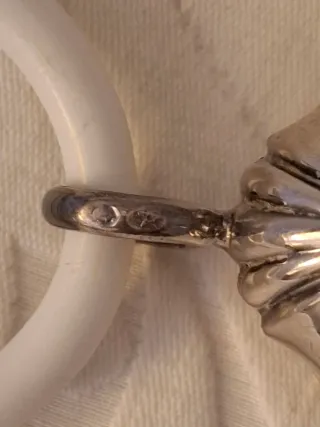 Sonajero antiguo de plata