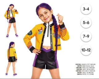 Disfraz K-Pop niña chaqueta y shorts